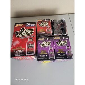 5-hour ENERGY Lot, 15 Pack Berry, (2) 6 Pack Berry, (2) 6 Pack Grape 39 Total